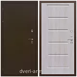 Коричневые входные двери, Металлическая коричневая дверь входная уличная в дом Армада Термо Молоток коричневый/ ФЛ-39 Дуб филадельфия крем для дачи эконом класса