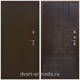 Для коттеджа, Дверь входная уличная в дом Армада Термо Молоток коричневый/ ФЛ-57 Дуб шоколад трехконтурная от производителя