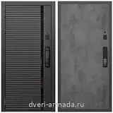 Умная входная смарт-дверь Армада Каскад BLACK МДФ 10 мм Kaadas K9 / МДФ 10 мм ФЛ-291 Бетон темный