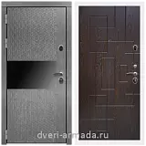 Дверь входная Армада Престиж Белая шагрень МДФ 16 мм Штукатурка графит / ФЛ-57 Дуб шоколад