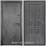 Входные двери Бетон, Дверь входная Армада Лофт ФЛ-291 Бетон тёмный / ФЛ-38 Дуб Филадельфия графит