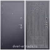 Одностворчатые входные двери, Дверь входная железная Армада Люкс Антик серебро / ФЛ-58 Дуб Филадельфия графит на заказ со вставкой