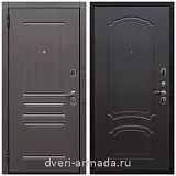 Утепленные металлические двери с отделкой МДФ, Дверь входная надежная Армада Экстра ФЛ-243 Эковенге / ФЛ-140 Венге с зеркалом