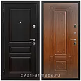 Металлические двери с шумоизоляцией и толстым полотном, Дверь входная Армада Премиум-Н ФЛ-243 Венге / ФЛ-2 Мореная береза