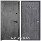 Входные двери Бетон, Дверь входная Армада Лофт ФЛ-291 Бетон тёмный / ФЛ-58 Дуб Филадельфия графит