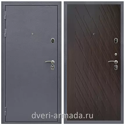 Дверь входная Армада Престиж Антик серебро / ФЛ-86 Венге структурный