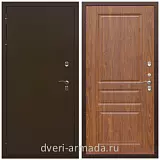 Для коттеджа, Дверь входная стальная утепленная в квартиру Армада Термо Молоток коричневый/ ФЛ-243 Морёная берёза от производителя на этаж