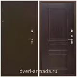 Утепленные для частного дома, Дверь входная стальная утепленная в дом Армада Термо Молоток коричневый/ ФЛ-243 Эковенге в коттедж минеральная плита